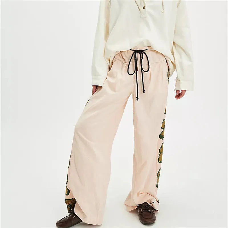 Vintage Women Side Striped Track Pants