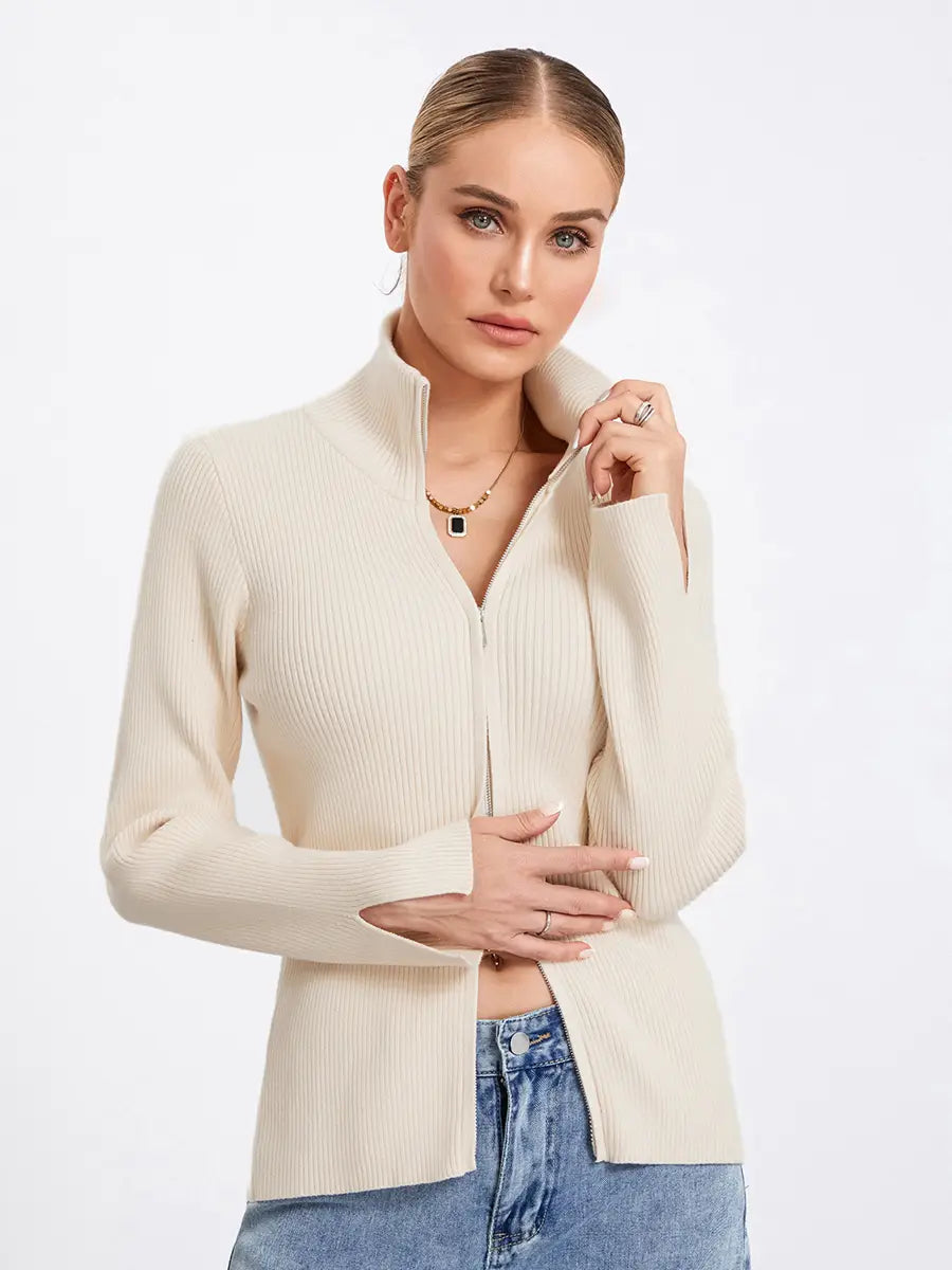 Women Zip Up Sweater