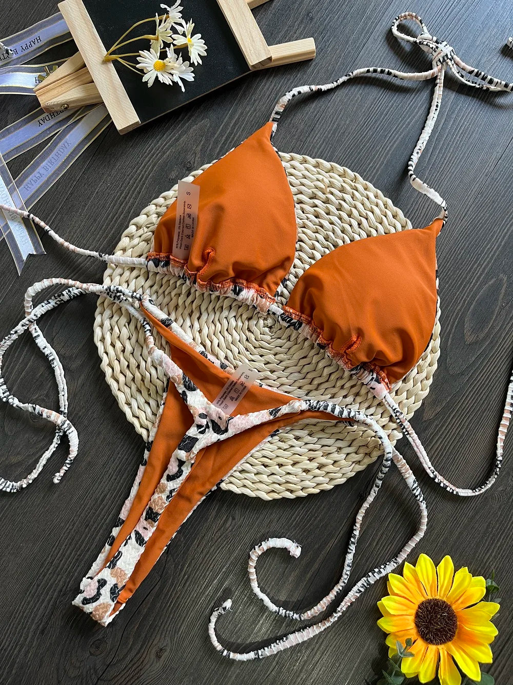 Leopard Thong Women Swimsuit Push Up Bikini Set - Norellé
