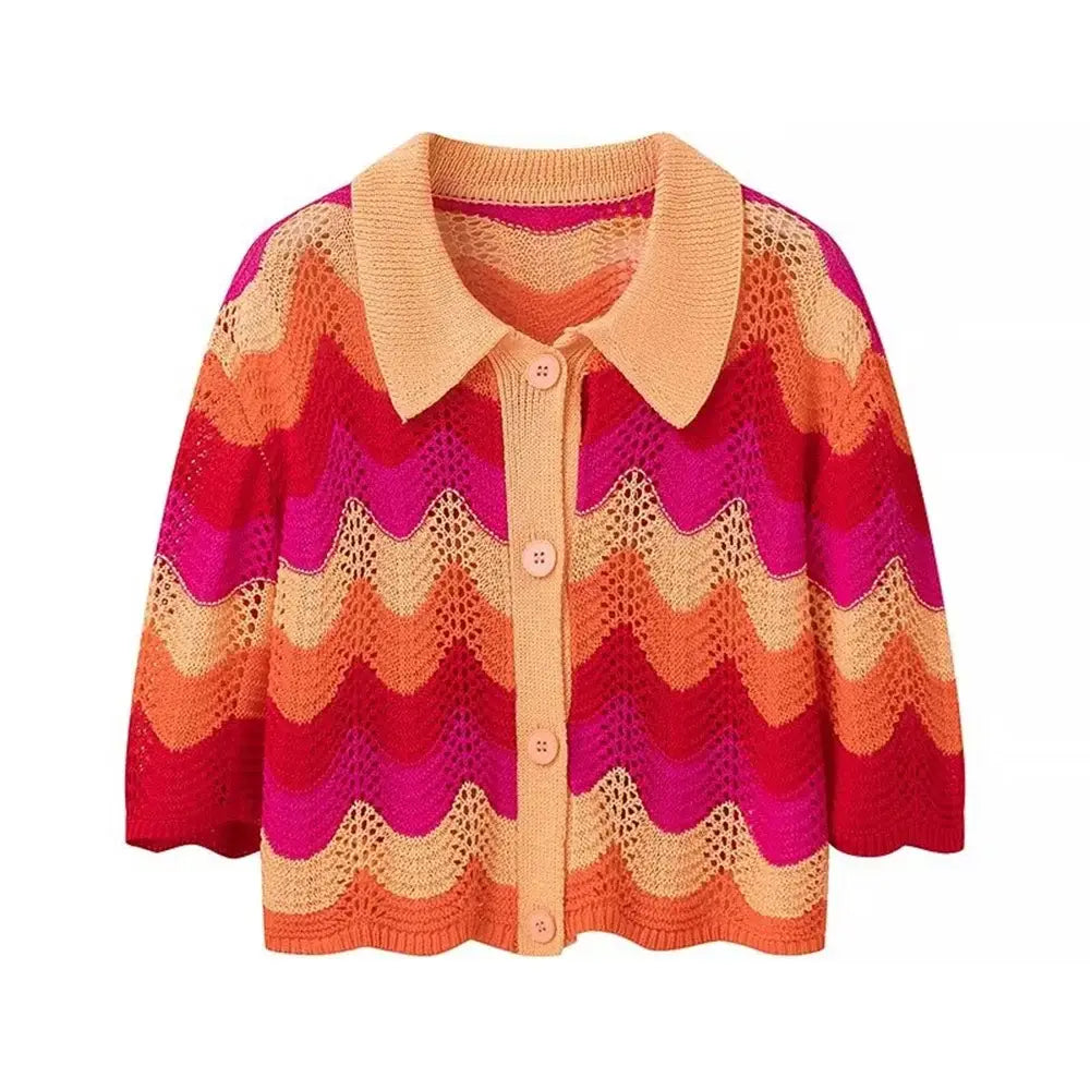 Women’s Western Style Knitted Top Half Skirt Set