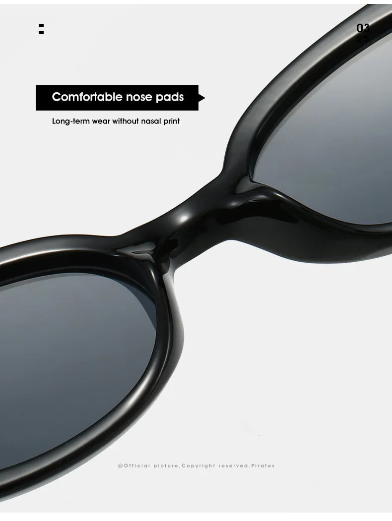 Classic Small Oval Sunglasses for Women
