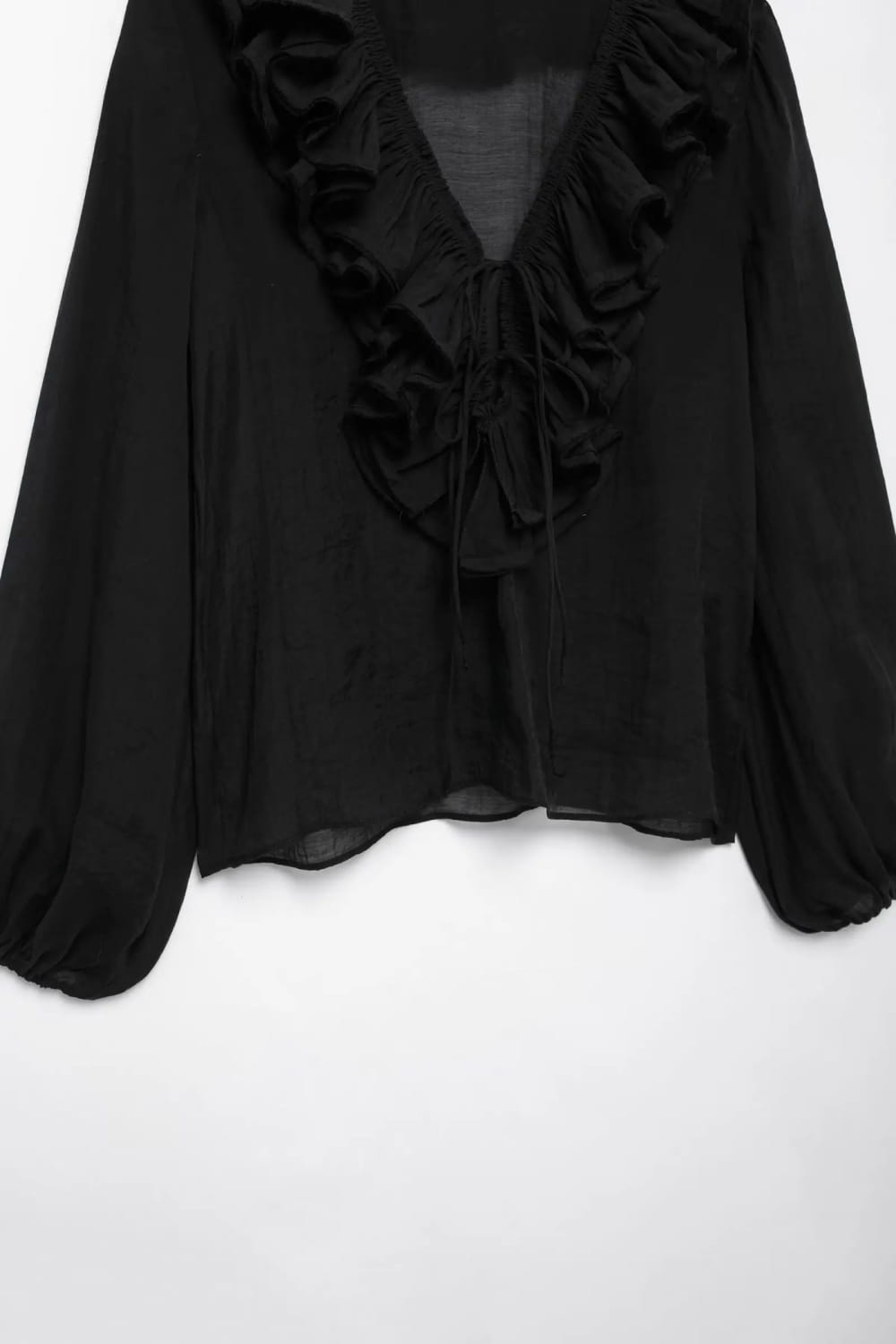 Elegant Women’s Tierred Ruffles Blouses V-Neck Long Sleeve Loose Shirt