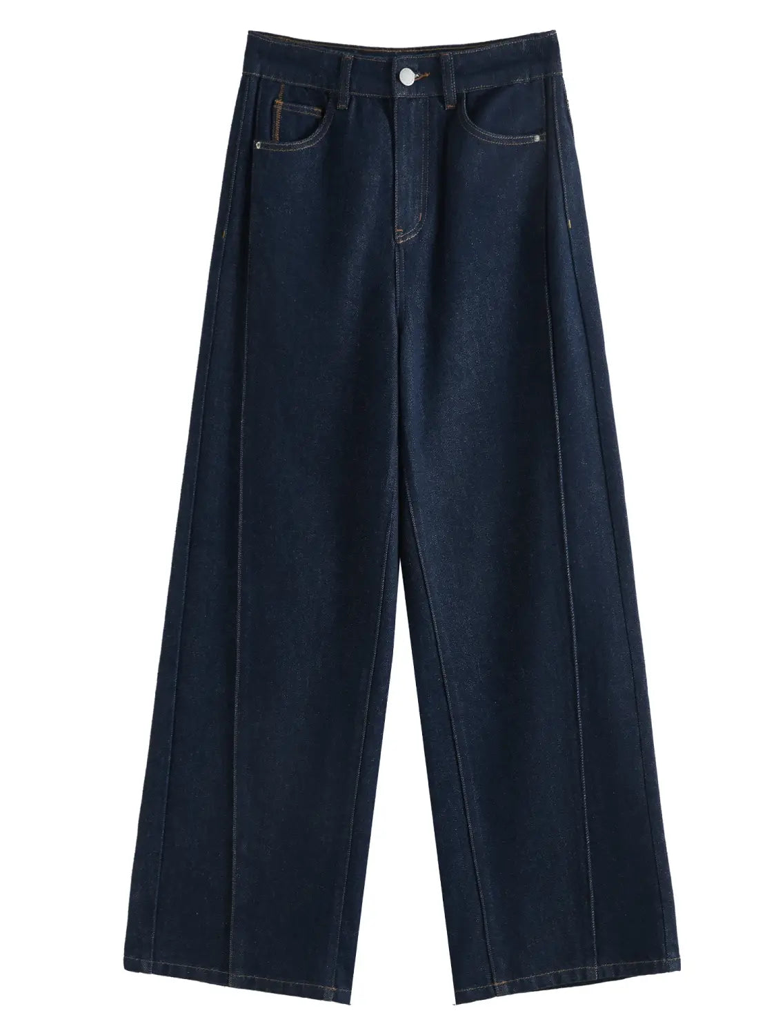 Women Jeans High Waist Cotton Wide Leg Trousers
