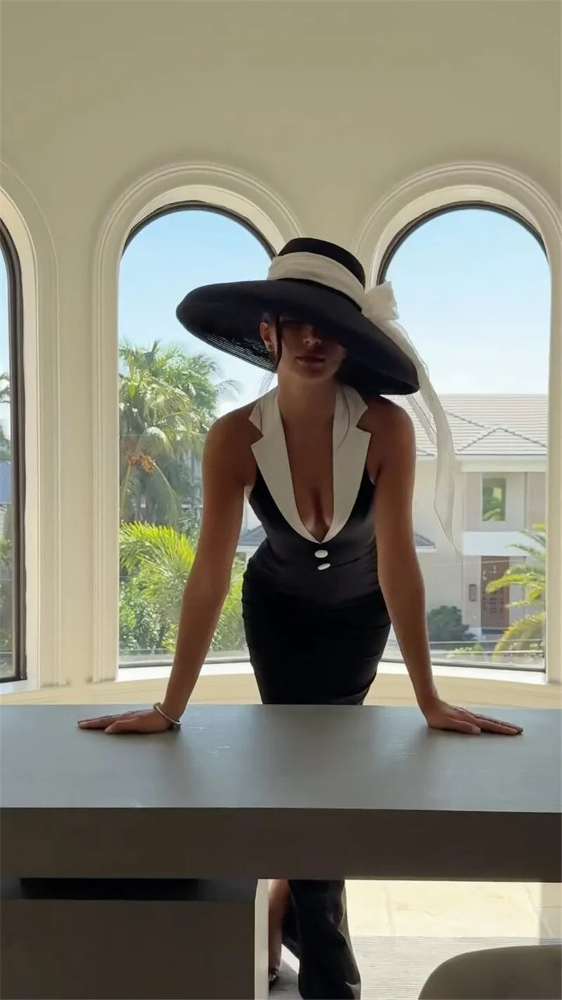 Halter Backless Maxi Dress For Women