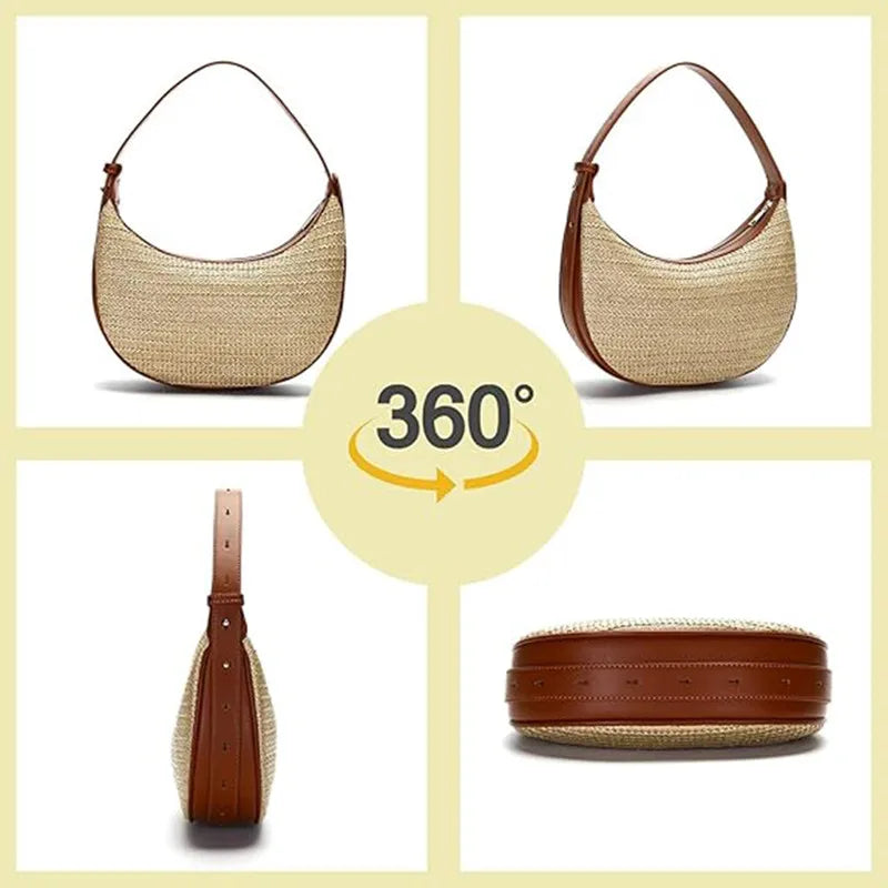 Adjustable Half-Moon Handbag