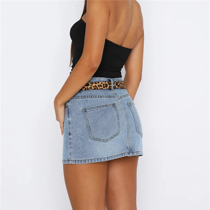 Women Denim Mini Skirt