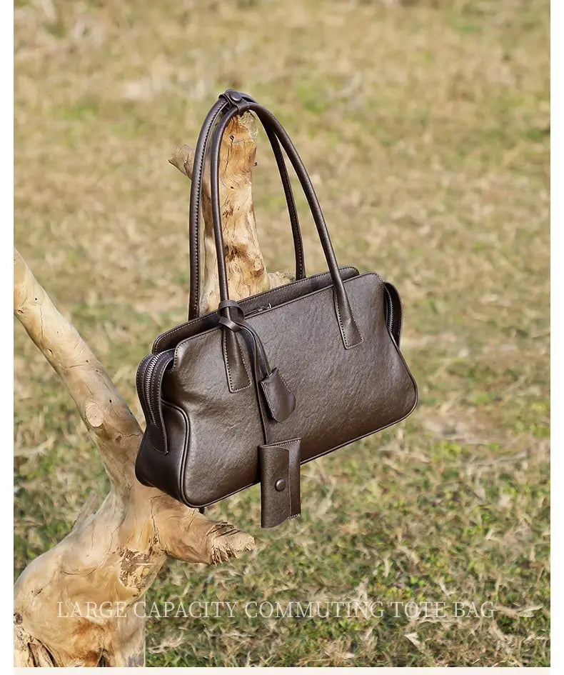 3 Layers Genuine Leather Large Underarm Shoulder Bags For Women