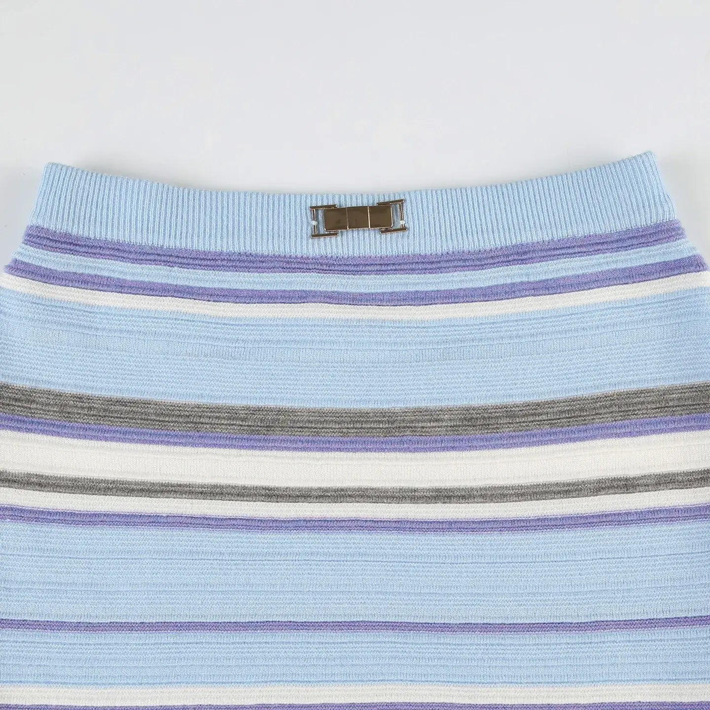 Colorful Striped Knitted 2 Piece Set Women