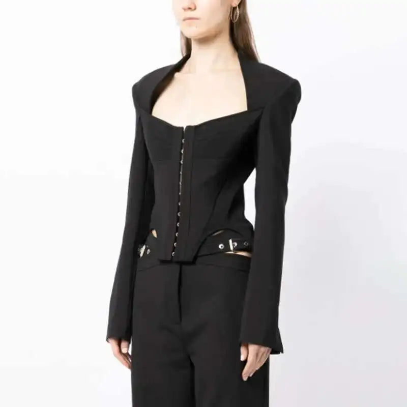 Women’s Fishbone Corset Design Comfort Slimming Blazer