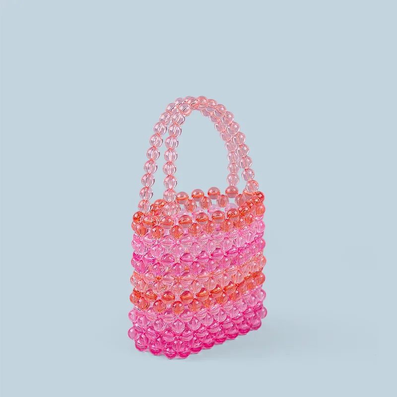 Handmade Beaded Woven Bucket Bag