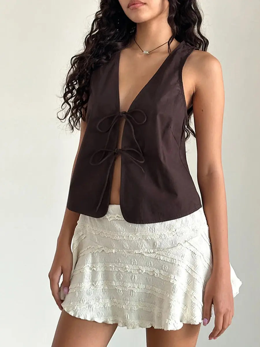 Retro Strappy Tank Top Women