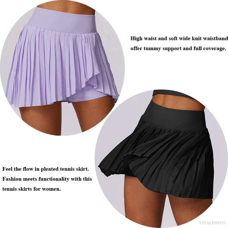 Women’s High Waisted Pleated Tennis Skirts