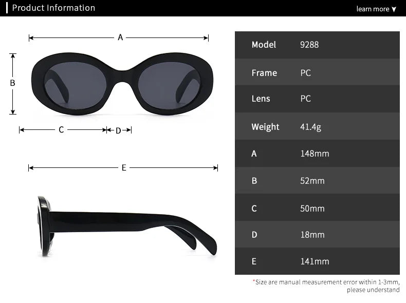 Vintage Small Oval Sunglasses Women