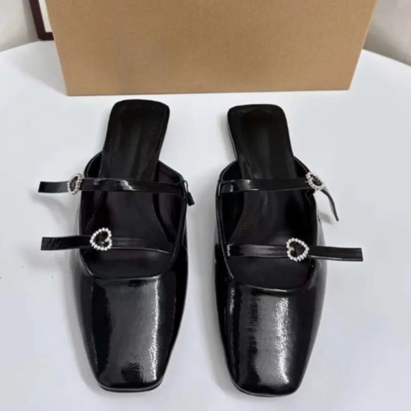 Patent Leather Black Women Flats