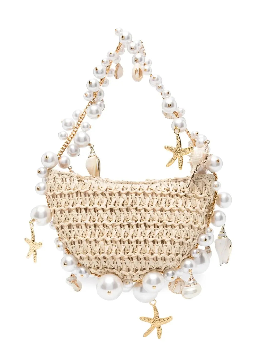 Pearl Straw Woven Women’s Crossbody Bag