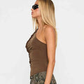 Women'S Single Shoulder Shrink Sleeveless Tank Tops
