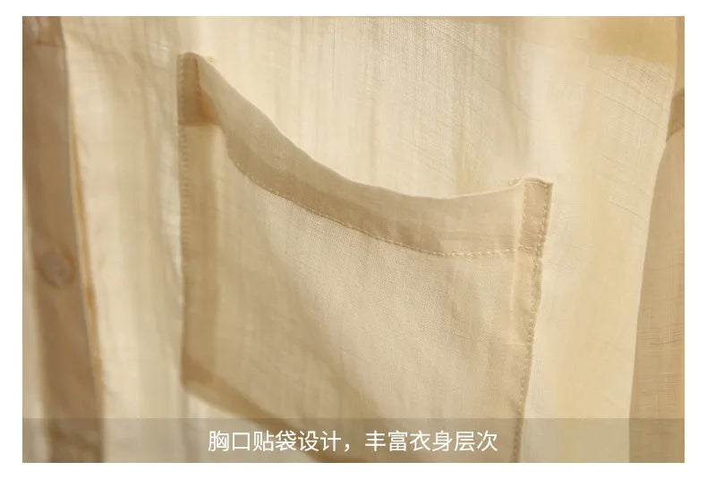 Women’s Lapel Long-Sleeved White Casual Loose Blouse