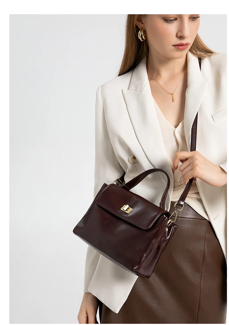 Women Cowhide Genuine Leather Tote Bag