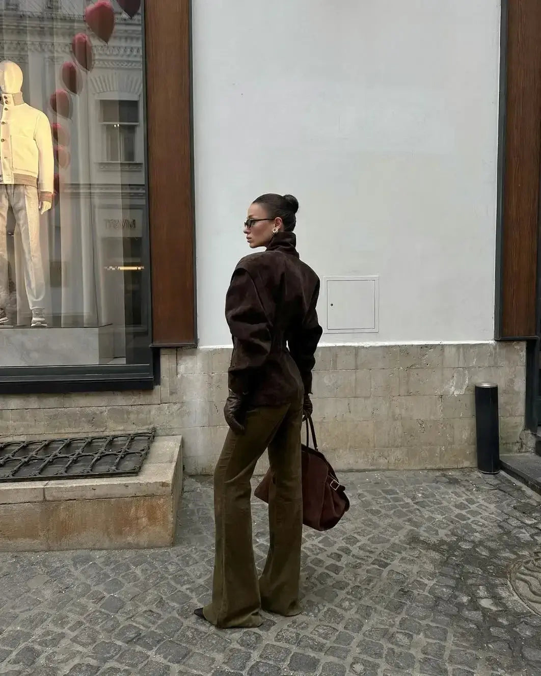 Brown Suede Leather Jackets Women