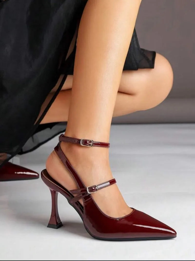 Buckle Strap Women’s High Heels