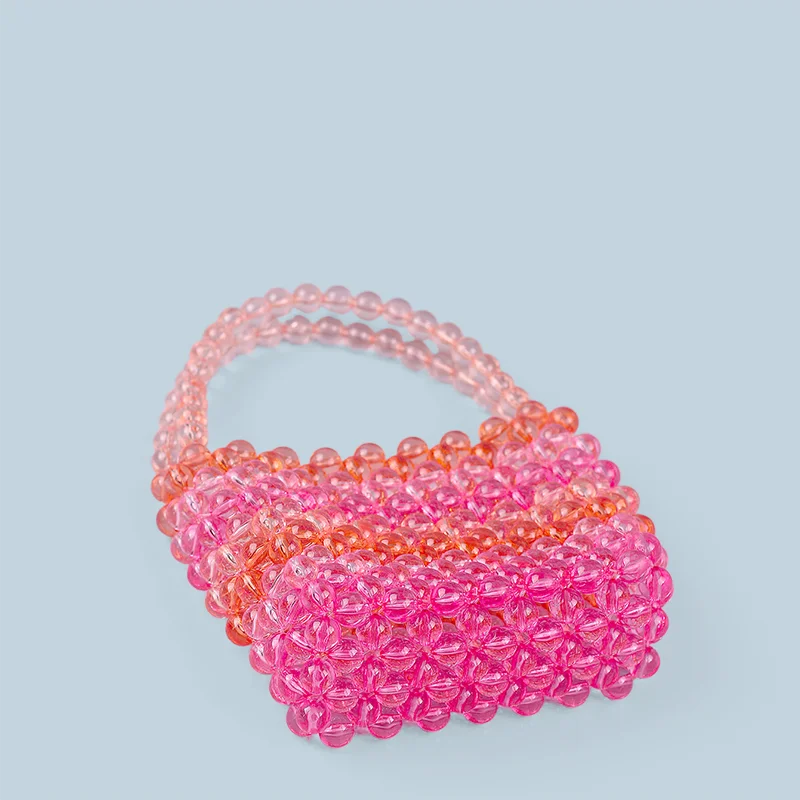 Handmade Beaded Woven Bucket Bag
