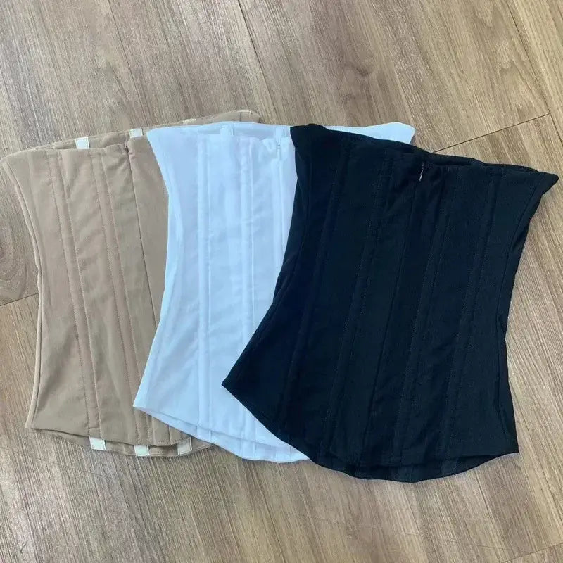 Mesh Backless Vest Strapless Solid Slim Top Women’s