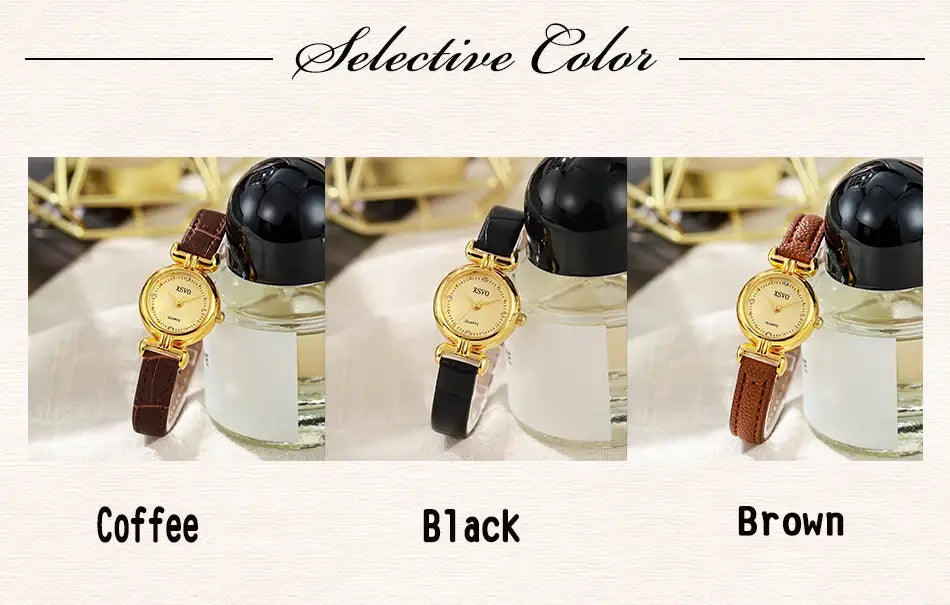 Simple Strip Drill Point Scale Small Dial Quartz Belt Watch