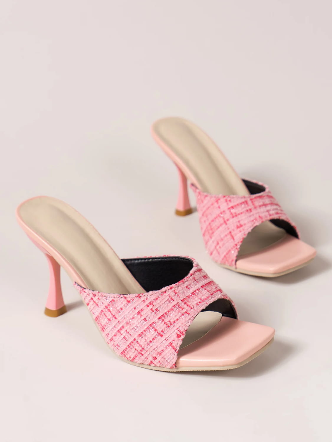 Women High Heels Slippers Open Toe Shoes