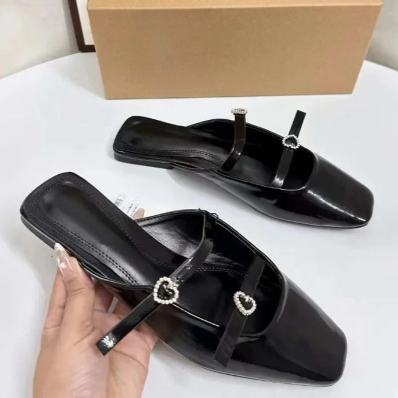 Patent Leather Black Women Flats