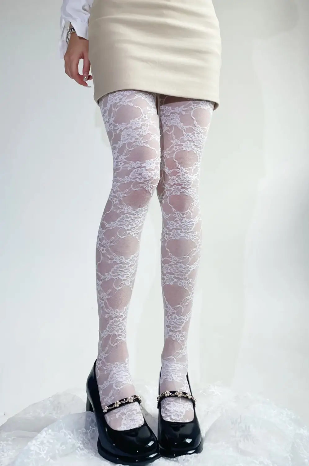 Lace Printed Pantyhose Women’s Sexy Hollow