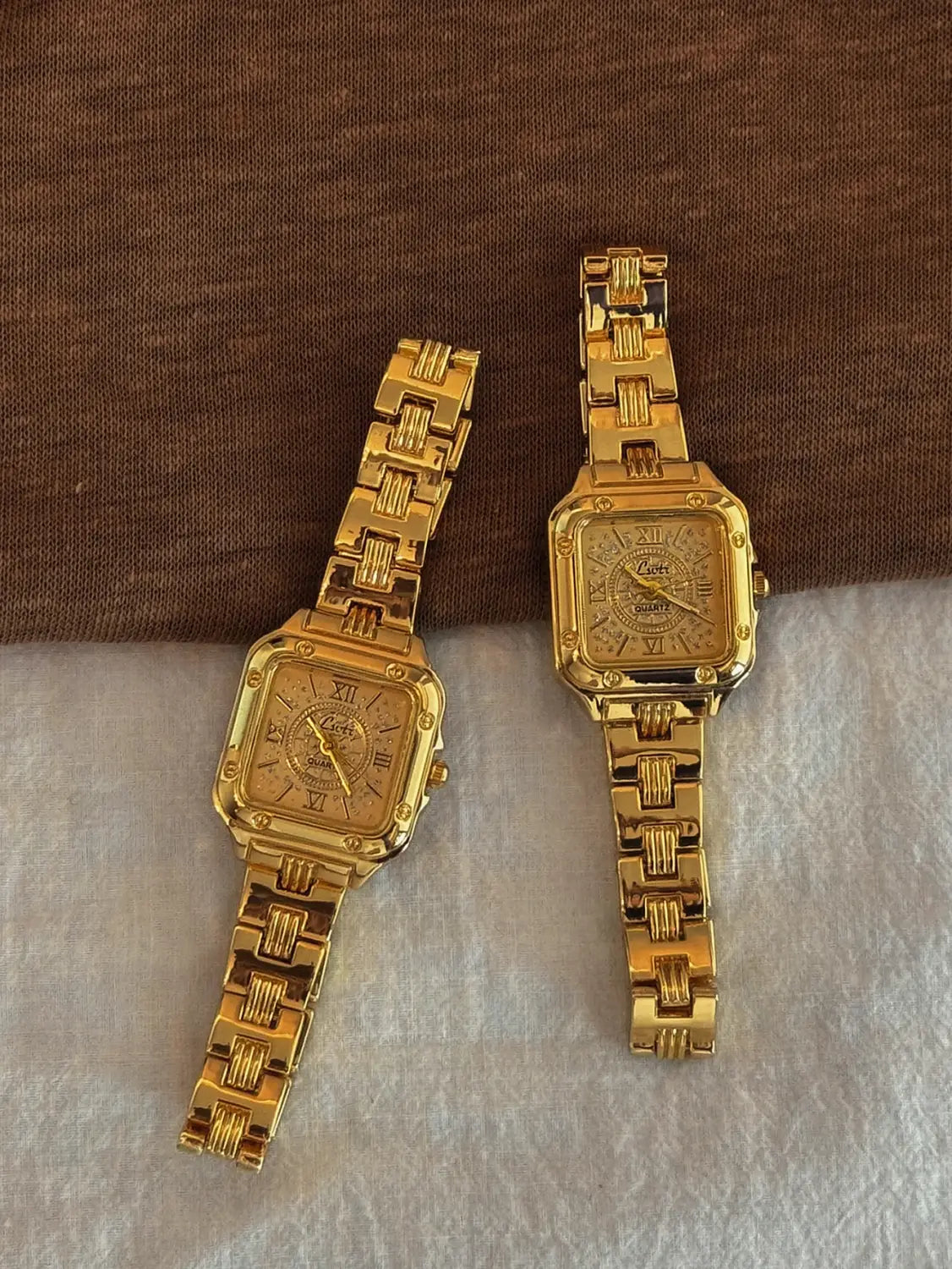 Gold Square Dial Women’s Watch