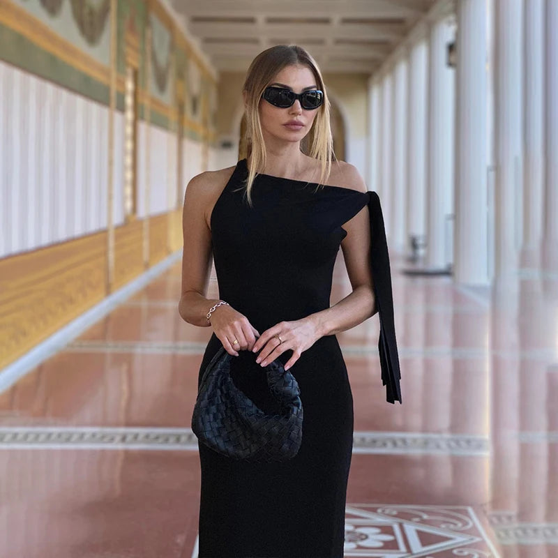Solid O-Neck Sleeveless Dress Summer Slim Fit Piece - Norellé