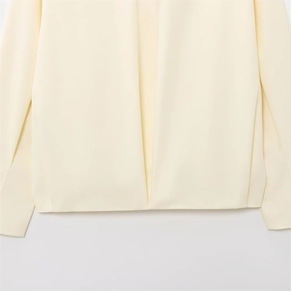 Women’s Jacket with Simple and Versatile Zipper Collar Long Sleeve