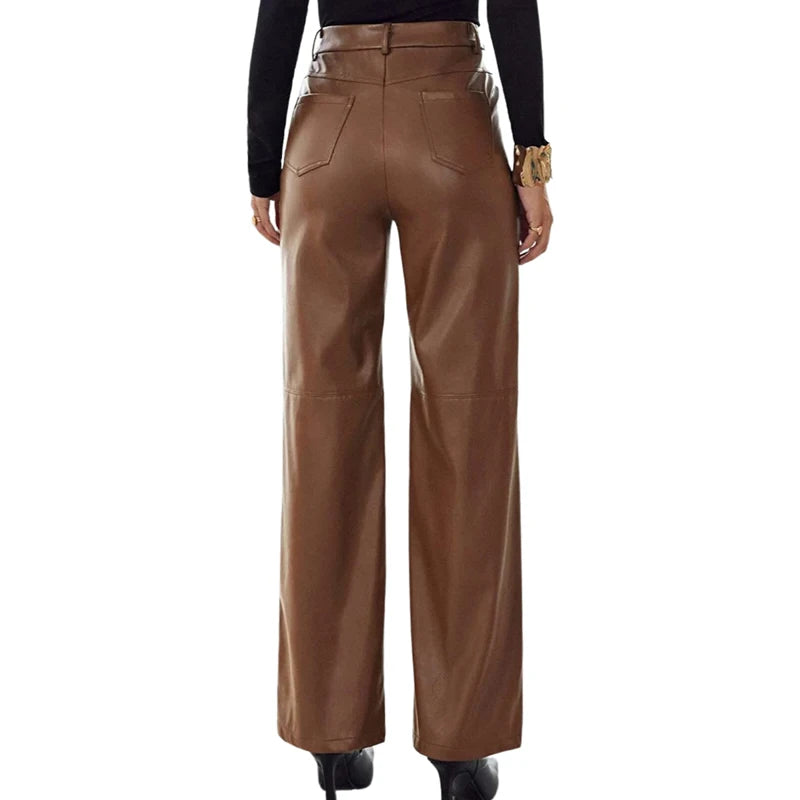 Women PU Leather Pants