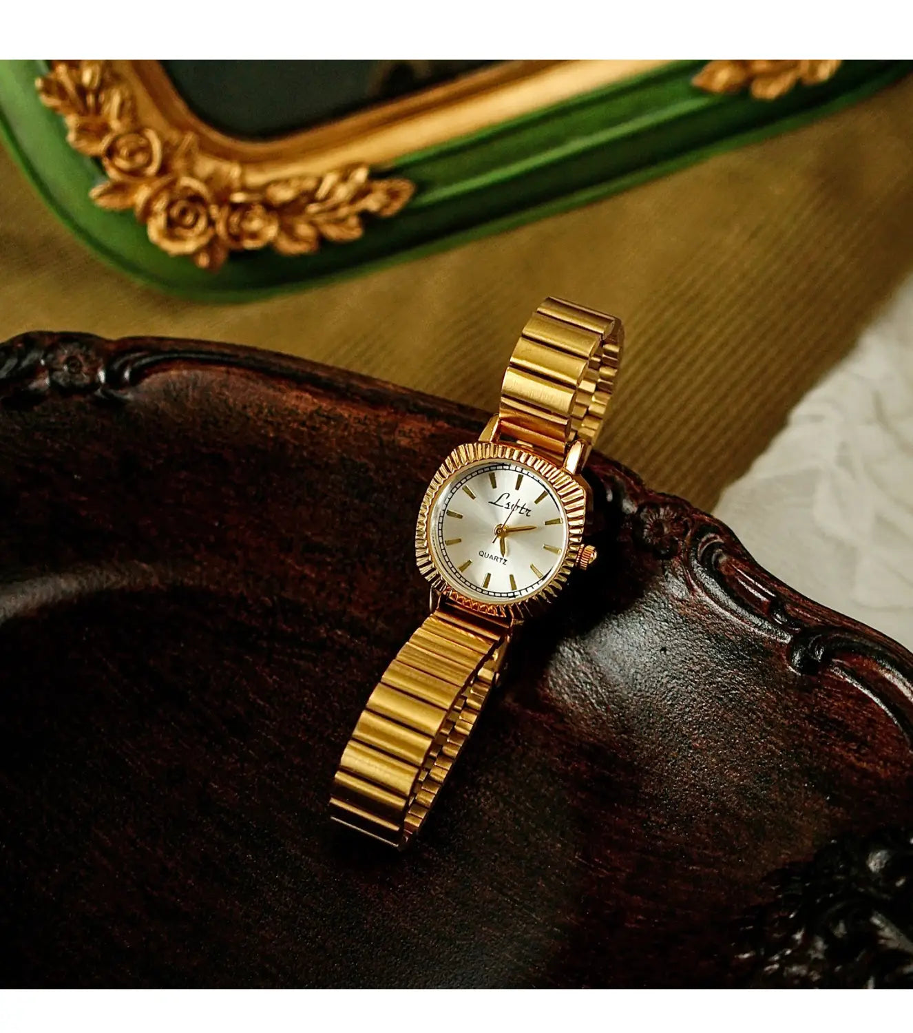 Gold Stainless Steel Women’s Watch