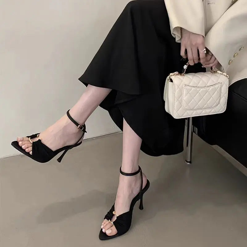 Women Sandals Fad Pointed Toe Heeled Shoes