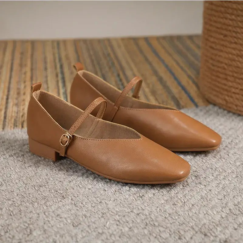 Woman Casual Square Toe Low Soft Soled Shoes