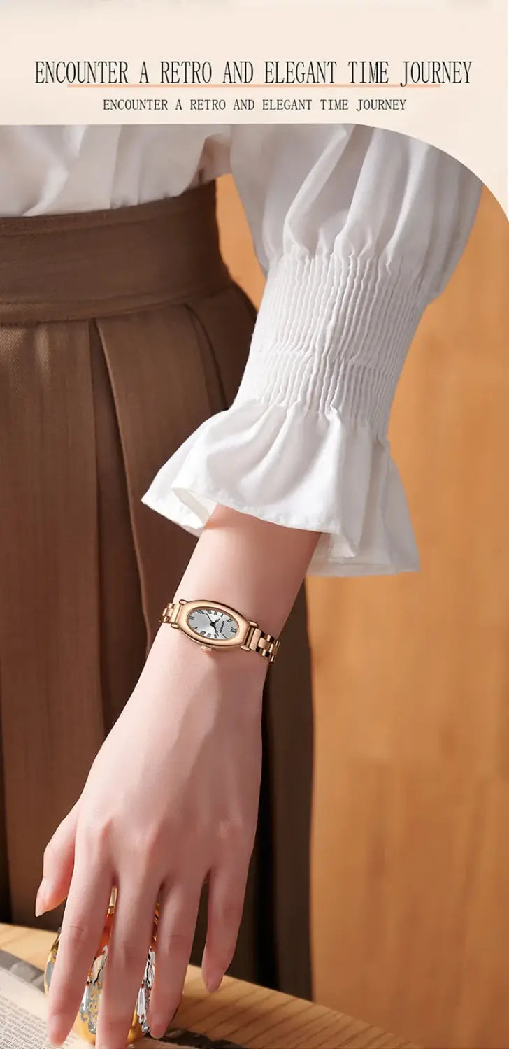 Women Quartz Watch Vintage Stainless Steel