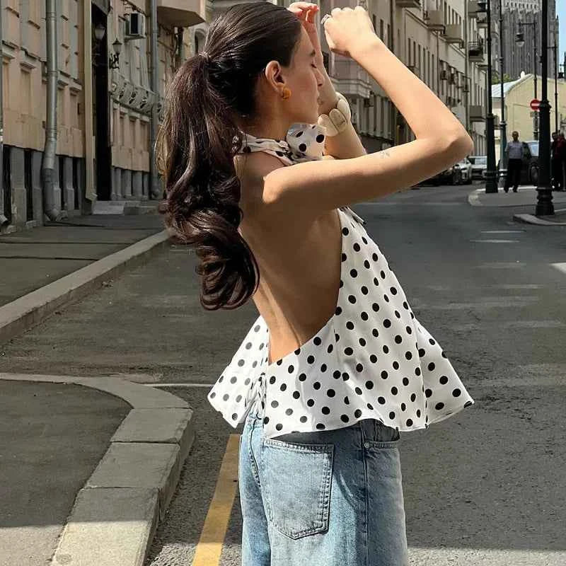 Vintage Polka Dot Tank Top