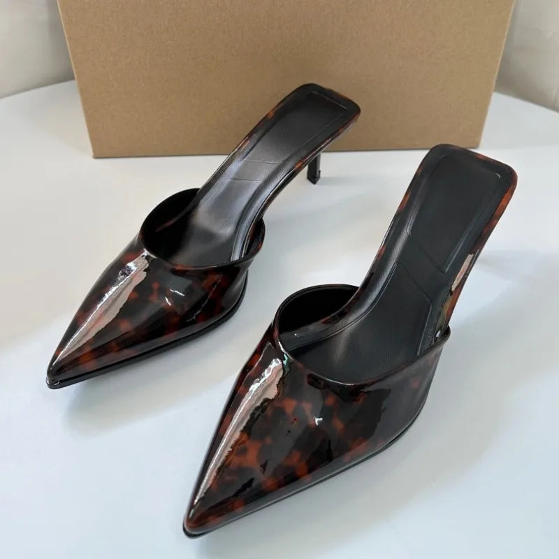 Leopard Print Women High Heels Sandals