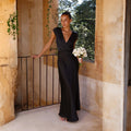 Women's Clothing Satin V-neck Fishtail Skirt - Norellé