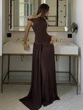 Off-shoulder Pleated Maxi Dress Women's - Norellé