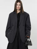 Women's Casual Striped Pocket Decoration Double breasted Loose Jacket - Norellé