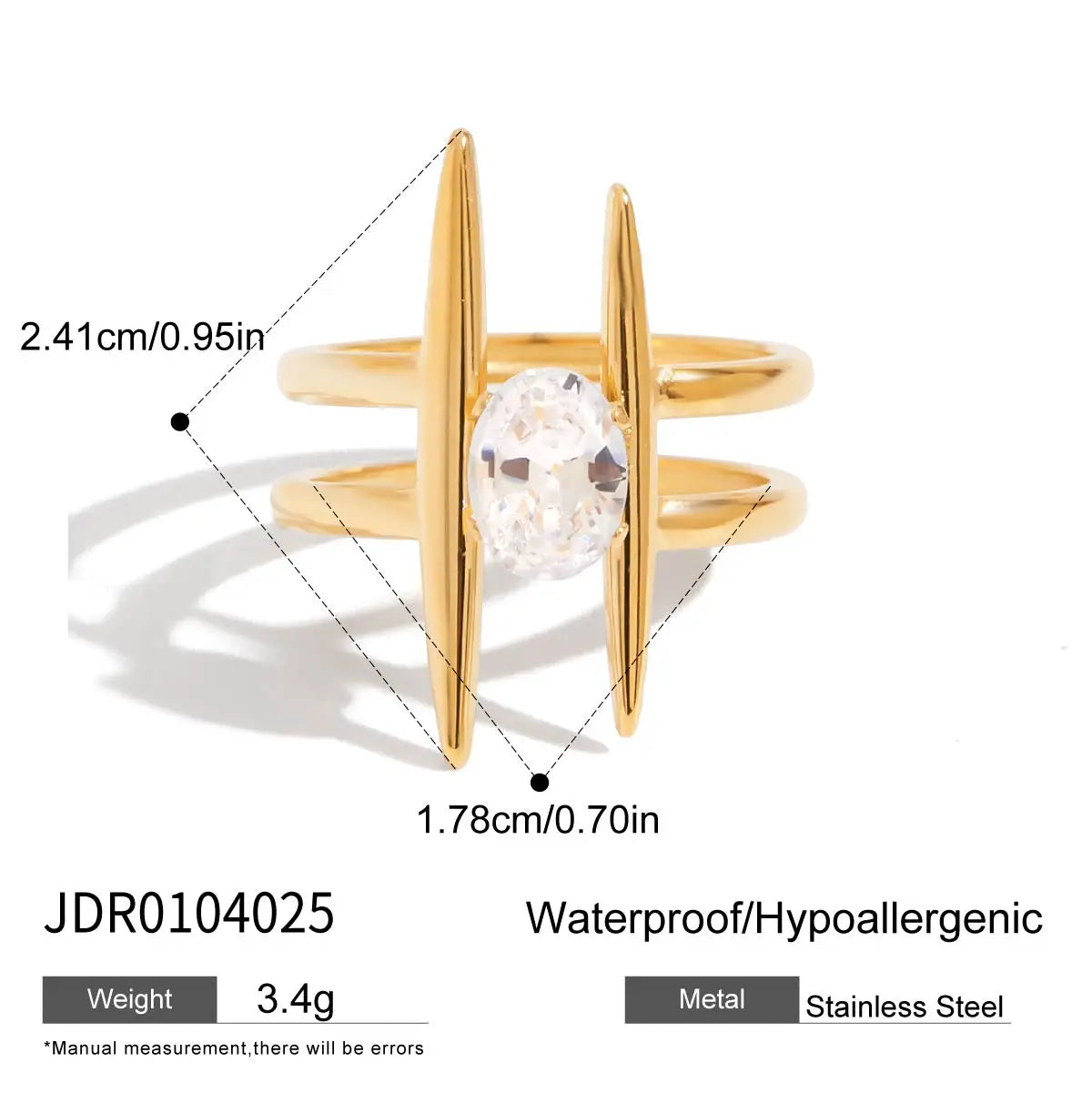 Minimalist Gold Color Plated Stainless Steel Rings