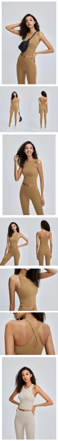 Comfy Cross Back Wide Strap Push-up Sports Bra