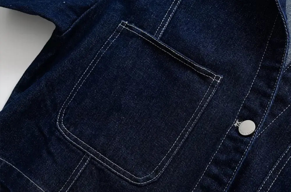 Women’s Fashion Cropped Denim Shirt