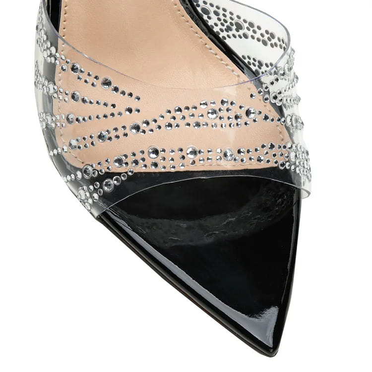 Women’s Mules Rhinestone High Heel