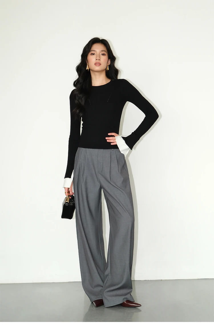 High-waisted Wide-leg Suit Pants Women’s