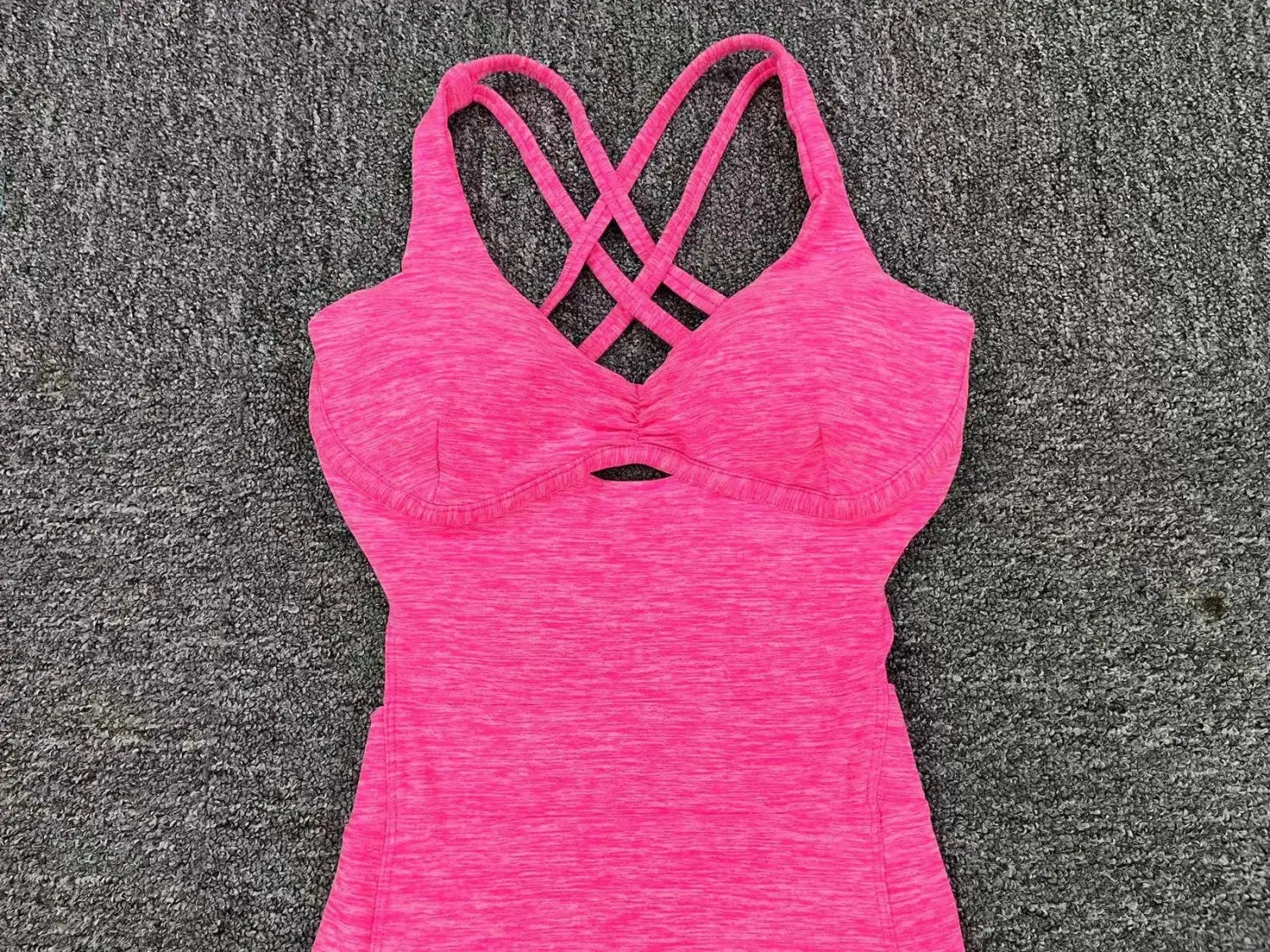 Backless Romper Cross Adjustable Back Workout Jumpsuit