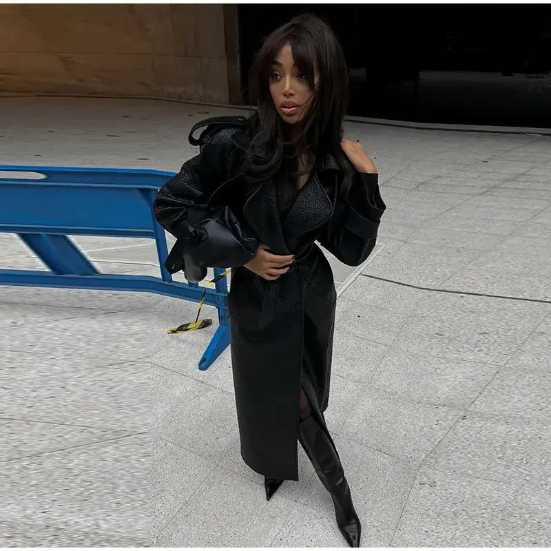 Retro Leather Women’s Coats